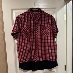 Alfani Red and Black Checkered Men's Shirt